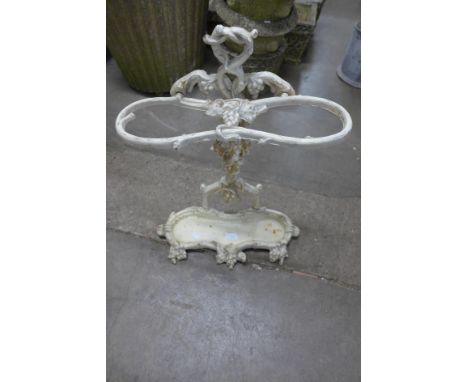 A Coalbrookdale style cast iron stick stand 