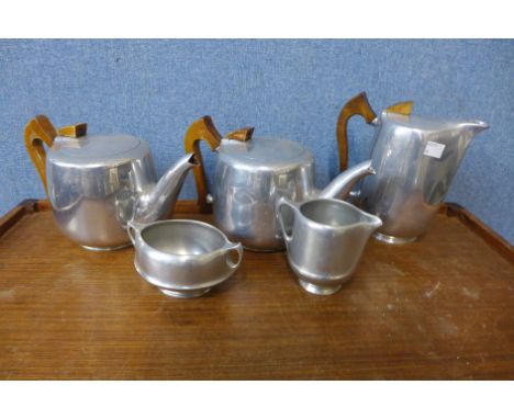 A Picquot Ware five piece tea and coffee service 