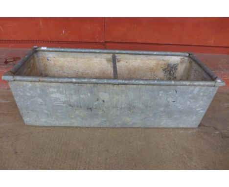 A galvanised trough 