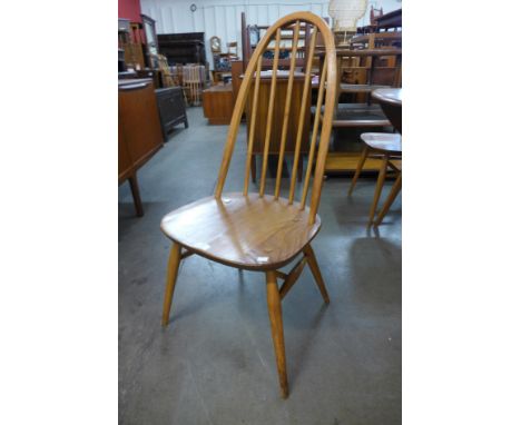 An Ercol Blonde elm and beech Quaker chair 