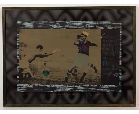 * ASHLEY COOK,
RELAXING WITH YOUR PRINCE 
mixed media, signed and dated '87, numbered 2/7
53.5cm x 79cm (21 x 31 inches)
Fram