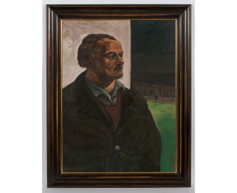 * PETER HOWSON OBE,
RELEGATION BLUES
oil on canvas, signed
98.5cm x 73cm
Framed and under glass
Note: Exhibited Flowers Galle