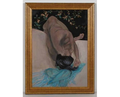 * JOYCE MELLISH,
THE BLUE SHAWL
oil on canvas, signed
71cm x 51cm
Framed
Note: Joyce Mellish was born in Glasgow and studied 