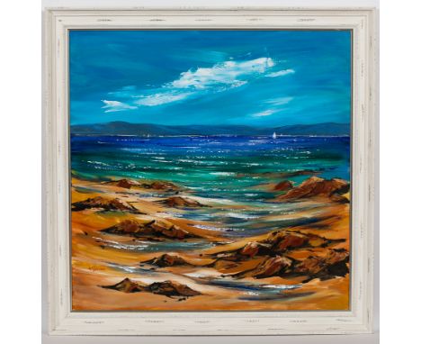 CONTEMPORARY SCOTTISH SCHOOL,
TIDE POOLS, WEMYSS BAY
oil on canvas, signed 'McGeehan'
100cm x 100cm
Framed