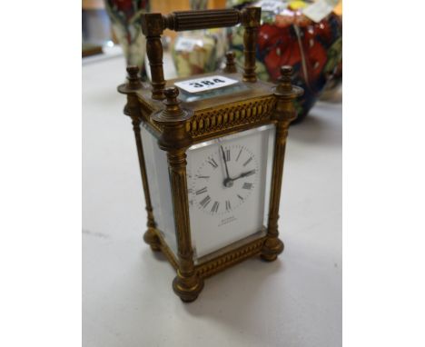 A French antique carriage clock with square dial for Byrne of Liverpool
