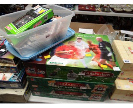 Three boxed Subbuteo games &amp; a quantity of loose panini &amp; other collectors cards