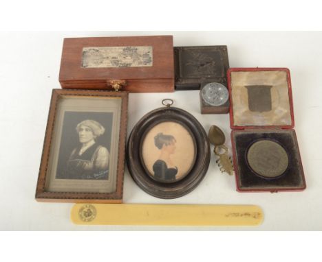 A few mementos from The Penrose including a photographic portrait in Union case and another portrait etc.