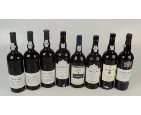 Eight bottles of Vintage Port comprising of two Taylor's 1998, Taylor's 2001, Taylor's 2011, Smith Woodhouse Madalena 1988, W