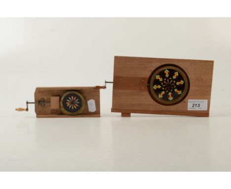 Two kaleidoscope magic lantern slides.
