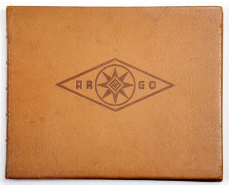 GERMANY,  THIRD REICH, PROPAGANDA.  AN UNUSUAL  COMMEMORATIVE ALBUM OF THE FICTITIOUS SS "ARGO" oblong 4to, illustrated, text