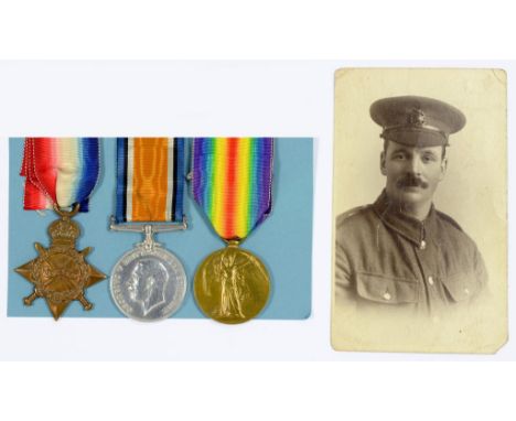 WORLD WAR ONE GROUP OF THREE 1914-15 Star 3477 PTE E TUNNICLIFFE NOTTS & DERBY R