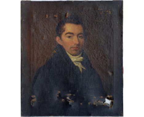 ENGLISH SCHOOL, 19TH C  PORTRAIT OF JAMES ASHTON (D 1914), OIL ON CANVAS, WITH OLD INSCRIPTION ON LABEL ON THE STRETCHER, 75 