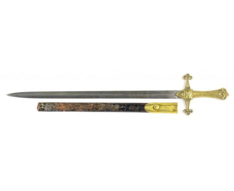 AN 1856 PATTERN DRUMMER'S SWORD AND SCABBARD blade 50.5cm l, stamped on hilt 4 VB/WS 41, frog button also stamped 41, lacks c