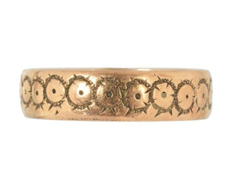 A VICTORIAN 9CT GOLD WEDDING RING, BIRMINGHAM 1898, 2.6G, SIZE Q