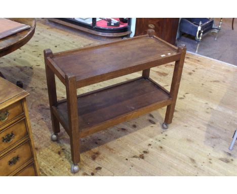 Robert Thompson Mouseman oak two tier dinner wagon