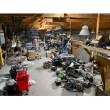 Contents of Upstairs Including Tractor Parts & Repair Items, Radiators, Turbos, Engine Parts, Fans,