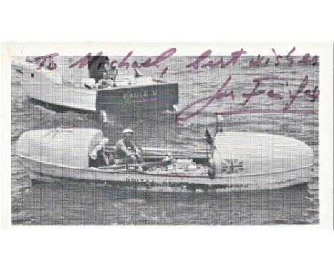 Rower, John Fairfax signed vintage 6x4 black and white photograph. Fairfax (21 May 1937 - 8 February 2012) was a British ocea
