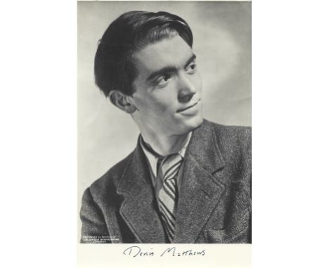 Denis Matthews signed 8x6 vintage photo. (27 February 1919 - 25 December 1988) was an English pianist and musicologist. Good 