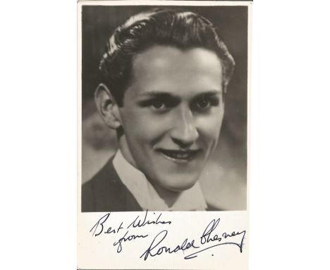 Ronald Chesney signed 6x4 vintage black and white photo. Ronald Chesney (born René Lucien Cadier; 4 May 1920 - 12 April 2018)