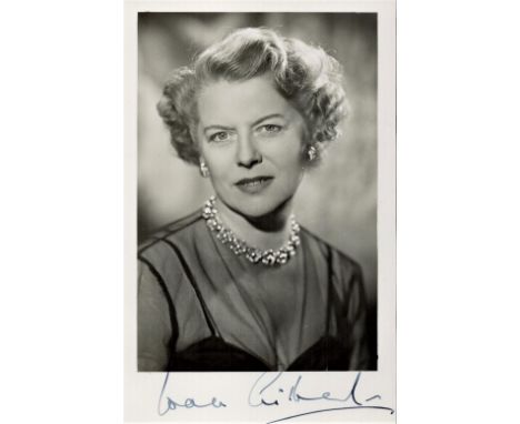 Presenter, Joan Gilbert signed 6x4 vintage black and white photograph dated on the reverse January 1953. Gilbert was a produc