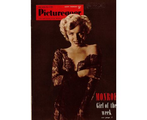 Picturegoer Vintage Magazine Marilyn Monroe front cover portrait dated 9th May 1953. Good condition. All autographs come with