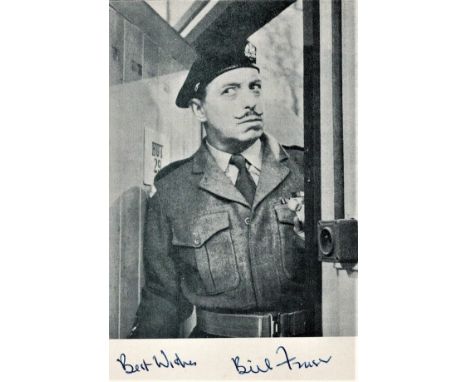 Actor, Bill Fraser signed vintage 6x4 black and white photograph stamped on the reverse August 59. Fraser (5 June 1908 - 9 Se