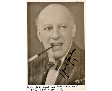 Comedian, Ronald Frankau signed 6x4 vintage black and white photograph. Frankau (22 February 1894 - 11 September 1951) was an