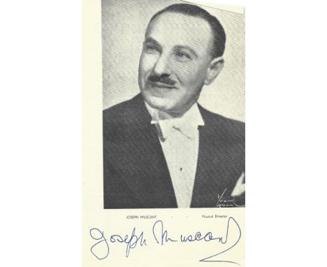 Joseph Muscant signed vintage 7x5 photo. Good condition. All autographs come with a Certificate of Authenticity. We combine p