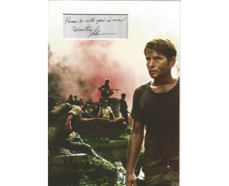 Martin Sheen signed 12x8 Apocalypse Now mounted signature display. Ramón Antonio Gerardo Estevez (born August 3, 1940), known