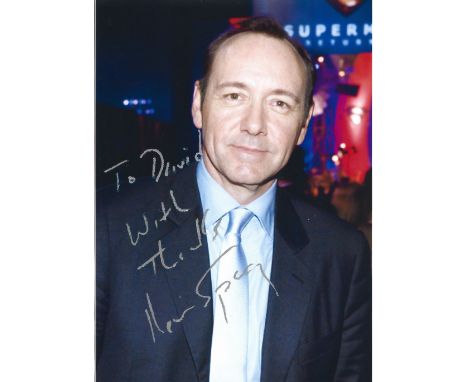 Kevin Spacey signed 7x5 colour photo dedicated. Kevin Spacey Fowler (born July 26, 1959) is an American actor, producer, and 