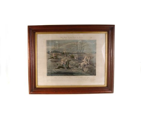 A set of four horse related prints, all from The First Steeple-Chase on Record collection, comprising Nacton Church and Villa