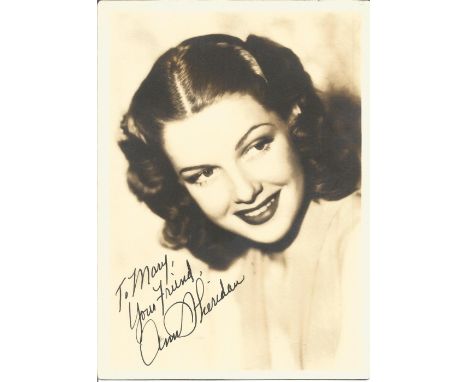 Ann Sheridan signed 7x5 vintage photo. (February 21, 1915 - January 21, 1967) was an American actress and singer. She is best
