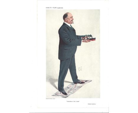 Marshall Stephens Manchester Ship Canal Vanity Fair print. Dated 14. 09. 1910. Good condition. All autographs come with a Cer
