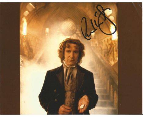 Paul McGann signed 10x8 colour photograph pictured during his time as the 8th Doctor in Dr Who. Good condition. All autograph