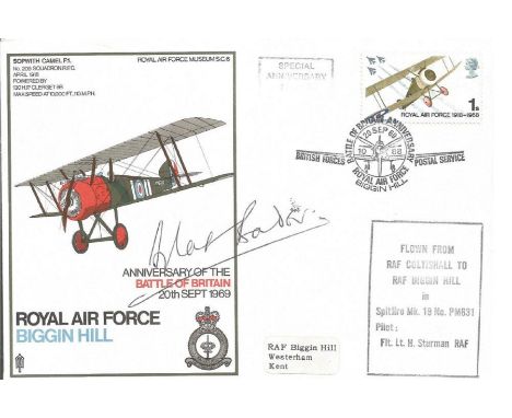 Group Captain Sir Douglas Robert Bader signed FDC. Bader was a Royal Air Force flying ace during the Second World War. He lea