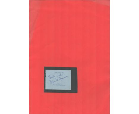 John Le Mesurier signed and inscribed page. John was an English actor, perhaps best remembered for his comedic role as Sergea