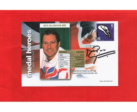 Olympics, Nick Gillingham signed Medal Heroes Commemorative Cover post marked 1st February 2011, London. Gillingham is an Eng