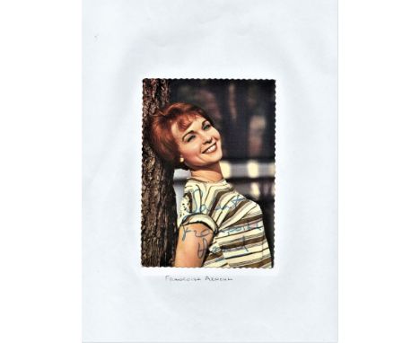Françoise Arnoul signed 6x4 vintage colour photograph. Arnoul is a French actress, who achieved popularity during the 1950s. 