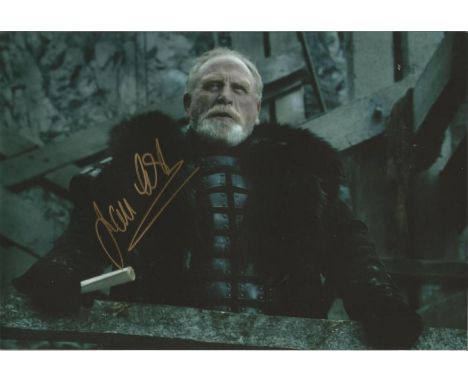 James Cosmo signed 12x8 colour photograph pictured during his time in Game of Thrones playing Jeor Mormont. Good condition. A