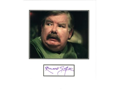 Richard Griffiths, British actor, beautifully mounted piece includes a colour photograph taken from his time playing in 'Harr