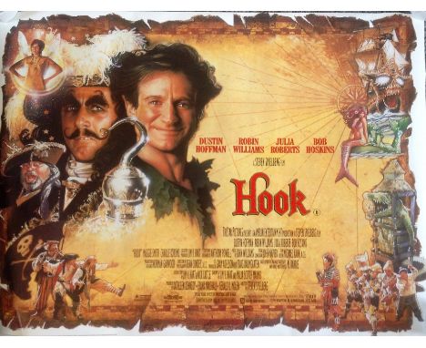 Hook 40x30 movie poster from the 1991 fantasy adventure directed by Steven Spielberg starring Robin Williams and Julia Robert