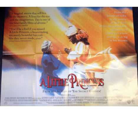 A Little Princess original Quad Movie poster from the 1995 American drama film starring Eleanor Bron, Liam Cunningham and Lie