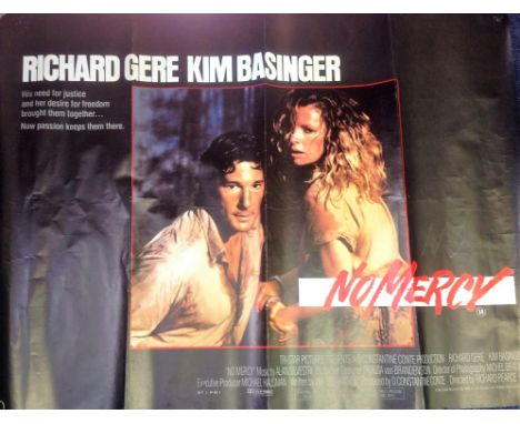 No Mercy 30x40 approx rolled movie poster from the 1986 film starring Richard Gere and Kim Basinger about a policeman who acc