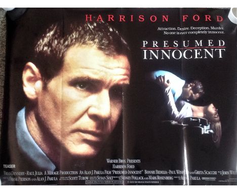 Presumed Innocent 40x30 movie poster from the 16990 American legal drama film based on the 1987 novel of the same name by Sco