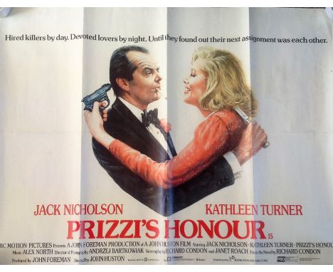Prizzi's Honor 40x30 movie poster from the 1985 American black comedy crime-drama film directed by John Huston, adapted by Ri