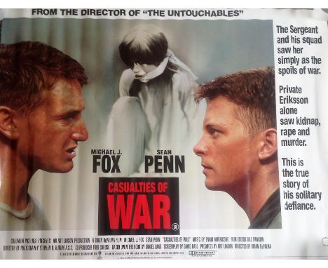 Casualties of War 40X30 movie poster from the 1989 American war drama film, starring Michael J. Fox and Sean Penn, directed b