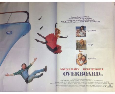 Overboard 30x40 approx rolled movie poster from the 1987 American romantic comedy film directed by Garry Marshall, written by