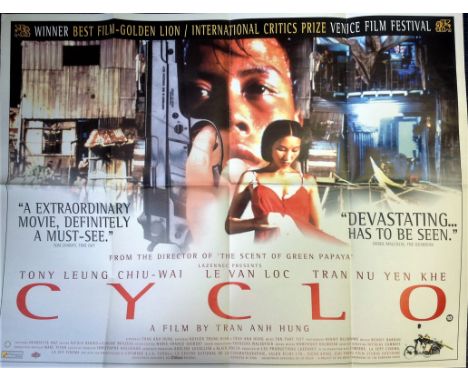 Cyclo 30x40 approx movie poster from the 1995 film by Tran Anh Hung who had made The Scent of Green Papaya. Grade A condition