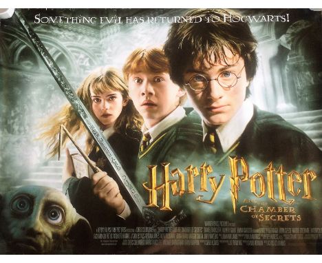 Harry Potter and the Chamber of Secrets 40x30 movie poster from the 2002 fantasy film directed by Chris Columbus and distribu