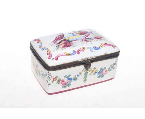 19th Century faience snuff box